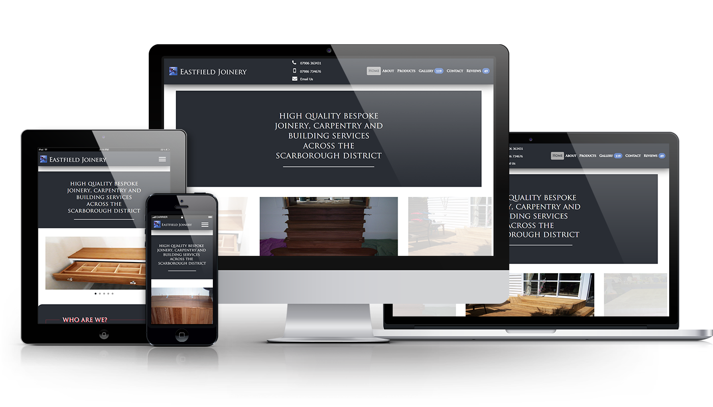 Eastfield Joinery showcase on devices